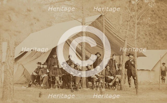 General Grant and Staff, between 1860 and 1865. Creator: Mathew Brady.