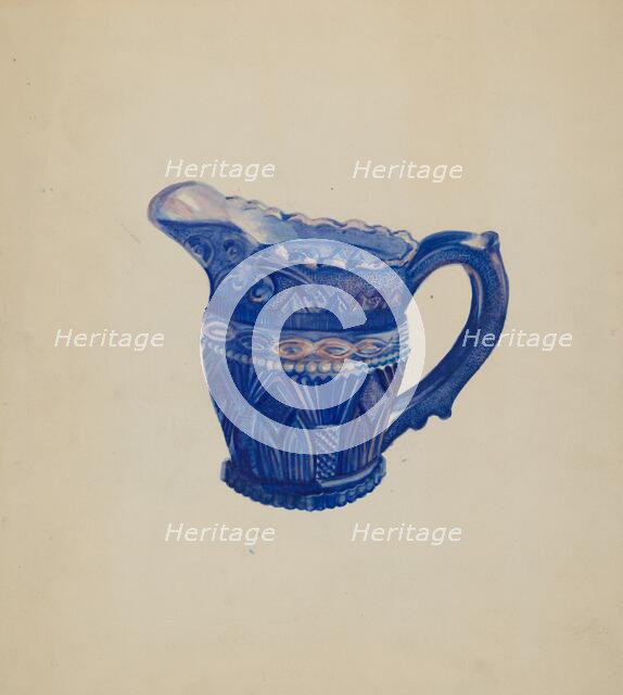 Early Sandwich Creamer, c. 1936. Creator: Ella Josephine Sterling.