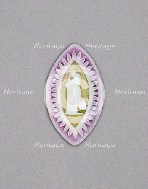 Cameo with Mourning Nymph, Burslem, Late 18th century. Creator: Wedgwood.