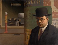 Self-Portrait in Front of an Advertising Column, 1926.