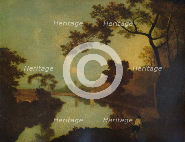 'River Scene, with Figure on Bank', c1779, (1938). Artist: Richard Wilson.