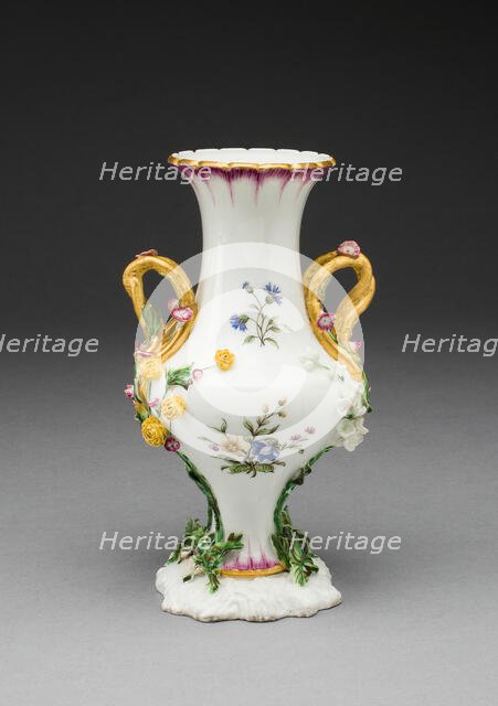 Vase, Vincennes, 1749/52. Creators: Vincennes Porcelain Manufactory, Jean-Claude Deplessis.