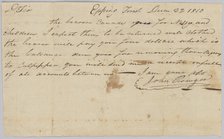 Agreement regarding hiring of enslaved woman Nelly and her children, December 22, 1810. Creator: Unknown.