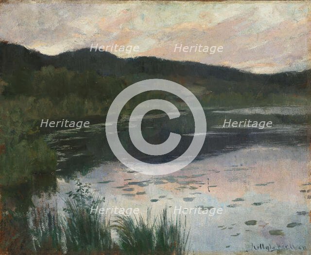 Summer Night. Study, 1886. Creator: Kitty Lange Kielland.