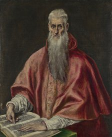 Saint Jerome as Cardinal, 1590–1600. Artist: El Greco, Dominico (1541-1614)