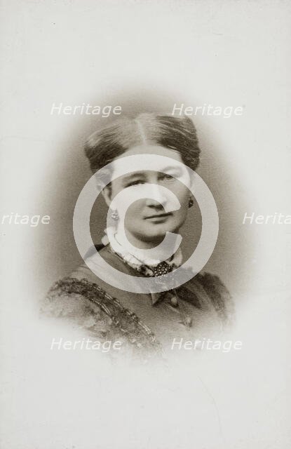 Portrait of a woman, Ida Dahl, born Spaak, 1880-1900.  Creator: James Bourn.