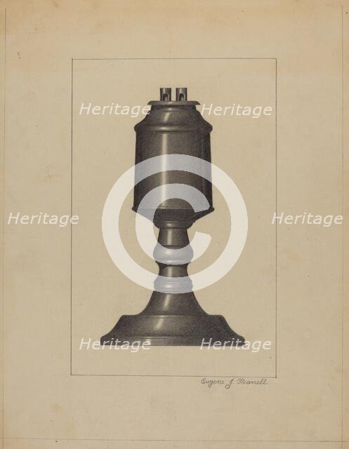 Lamp, c. 1936. Creator: Eugene Barrell.