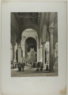 Ancona: Interior of St. Syriacus, plate 38 from Italie Monumentale et Pittoresque, c. 1848. Creator: Nicolas-Marie-Joseph Chapuy.