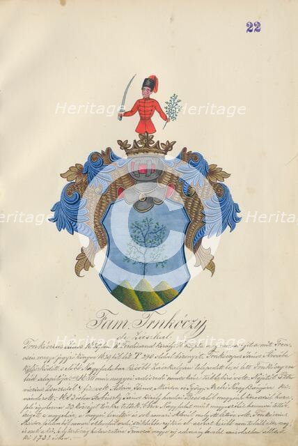 Coat of arms of the Trnkoczy family, 1904-1910. Creator: Adolf Medzihradsky.