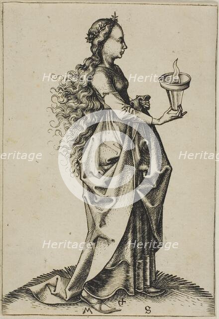 The Fifth Wise Virgin, n.d. Creator: Martin Schongauer.