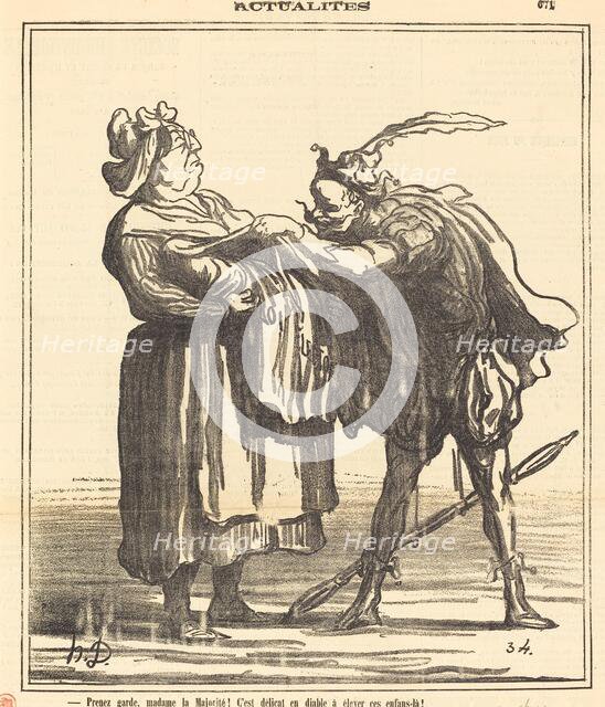 Prenez garde, madame la Majorité!, 1871. Creator: Honore Daumier.