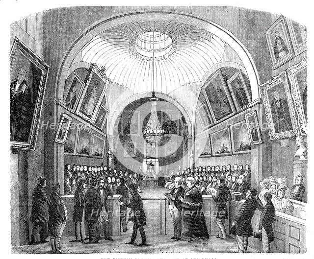 The Common Council Chamber at Guildhall, 1844. Creator: V. Arnold.