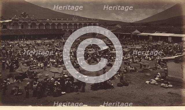 Plaza and Viceroy's Palace-Antigua de Guatemala, 1877. Creator: Eadweard J Muybridge.
