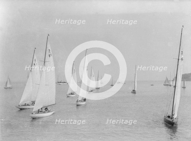 International 6 Metres class racing at Cowes. Creator: Kirk & Sons of Cowes.