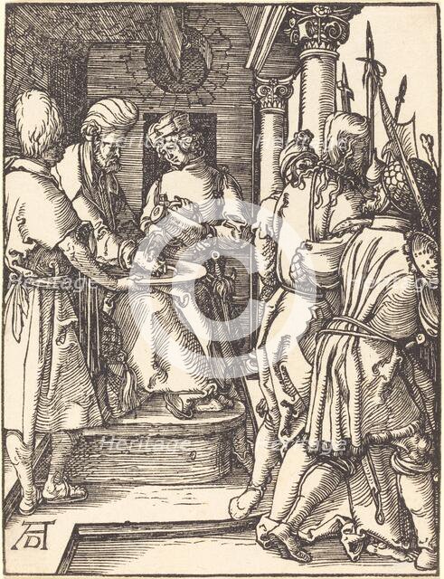 Pilate Washing His Hands, probably c. 1509/1510. Creator: Albrecht Durer.