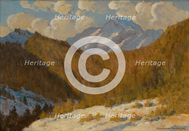 Early Spring in the Tatras, 1911. Creator: Ferdinand Katona.