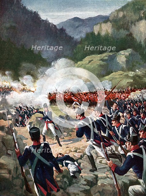 Battle of Busaco, Peninsular War, Portugal, 27 September 1810. Artist: Unknown