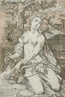 Eve, 1587. Creator: Andrea Andreani.