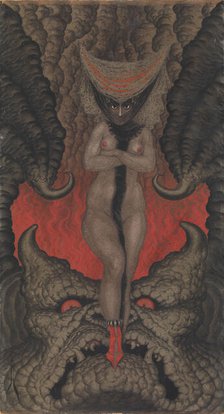 La Femme de Satan, 1919. Creator: Nikolay Kalmakov.
