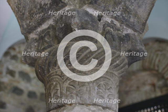 Visigothic capital, Cristo de la Luz Shrine, Toledo, Castile-La Mancha, Spain, 2022.  Creator: LTL.