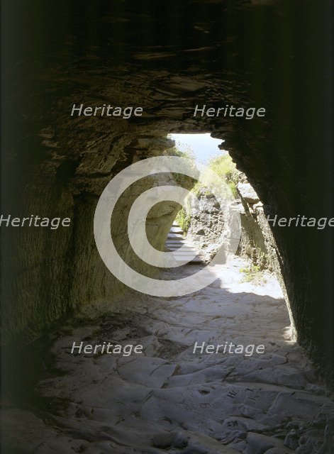 The Tunnel, Tintagel Island, Cornwall, 1998. Artist: N Corrie