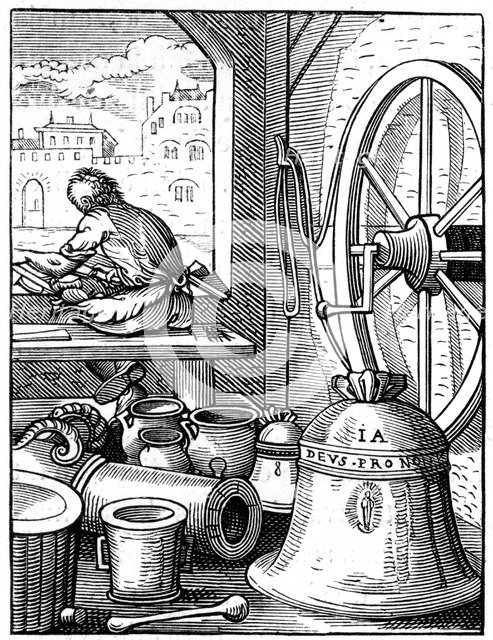 Bell and cannon caster, 16th century (1849). Artist: Jost Amman