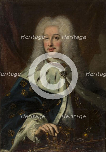 Portrait of King Frederick I of Sweden (1676-1751), 1720s. Creator: Anonymous.