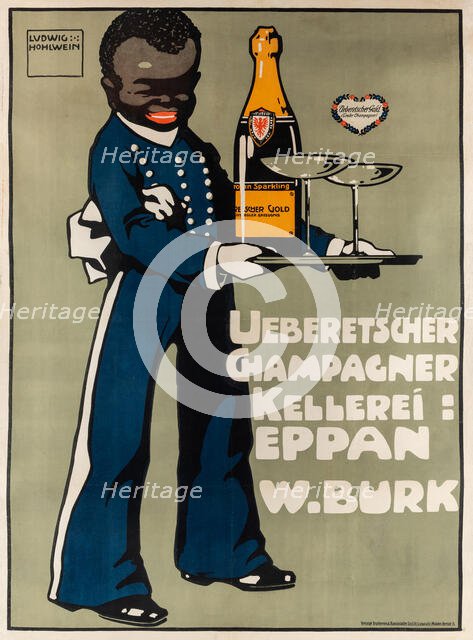 Ueberetscher Champagne Winery, c. 1909. Creator: Hohlwein, Ludwig (1874-1949).
