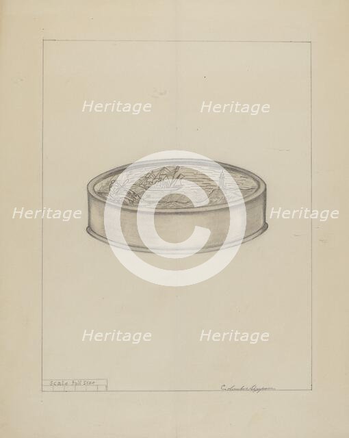 Silver Snuff Box, 1935/1942. Creator: Columbus Simpson.