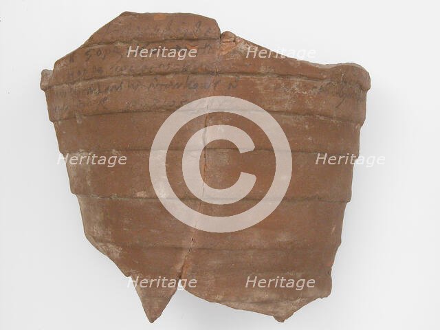 Ostrakon with an Account, Coptic, 600. Creator: Unknown.