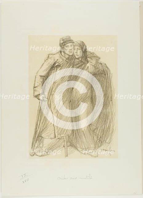 Helping the Wounded, 1915. Creator: Theophile Alexandre Steinlen.