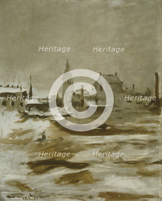 'Effect of snow at Petit-Montrouge', 1870. Artist: Edouard Manet.