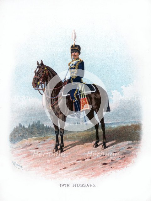 '19th Hussars', 1890.Artist: R Simkin