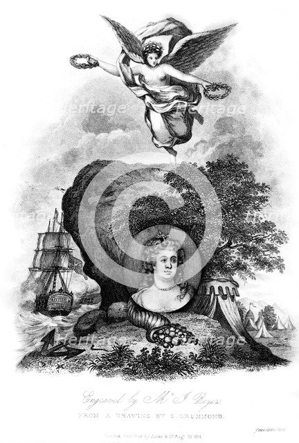 Queen Anne (1665-1714), 1824.Artist: Rogers