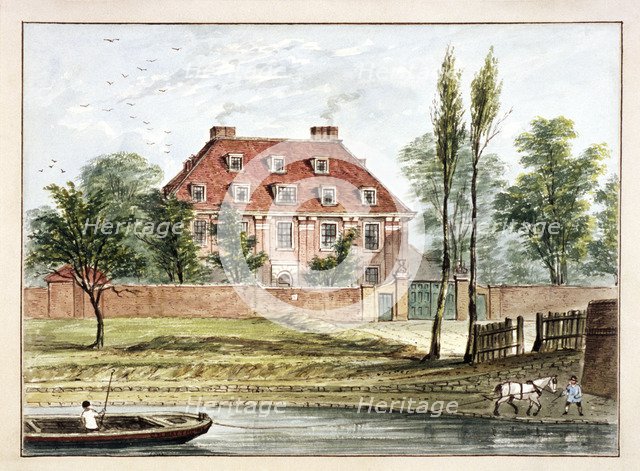 View of Baumes House, Hoxton, London, c1825. Artist: CH Matthews