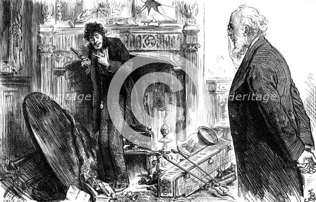 "My Lord was jabbering over a pistol when the Doctor arrived...", 1880. Creator: Joseph Swain.