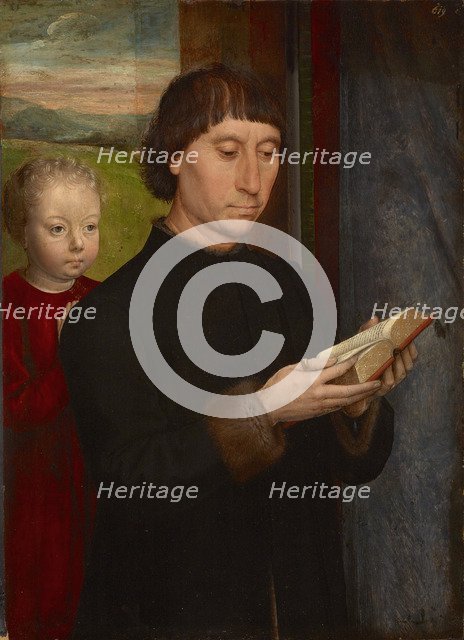 Praying man with his deceased son, 1475-1480.