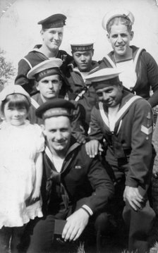 Sailors from six different countries during the Coronation review, Southsea, Hampshire, 1937. Artist: Unknown