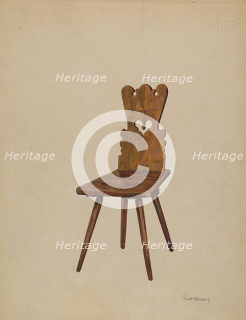 Side Chair, 1936. Creator: Joseph Rothenberg.