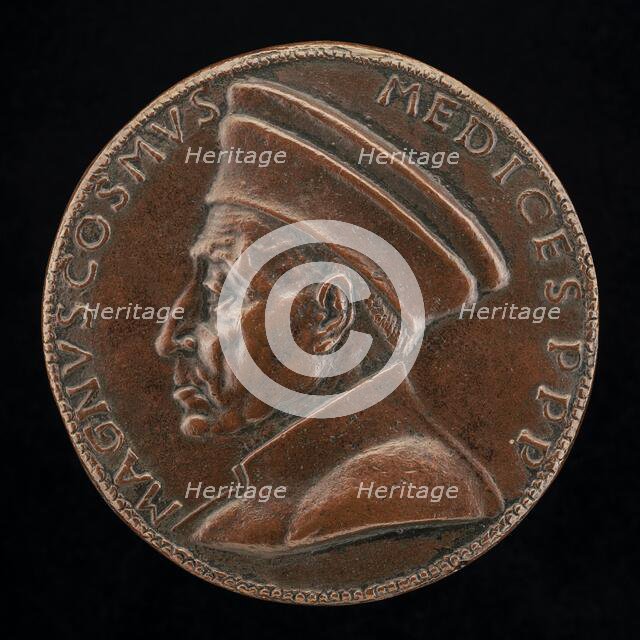 Cosimo de' Medici, 1389-1464, Pater Patriae [obverse], probably 1465/1469. Creator: Unknown.