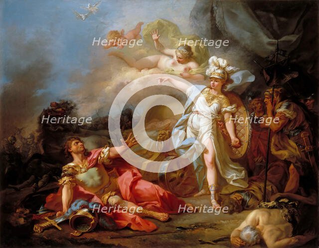The Combat of Mars and Minerva, 1771. Creator: David, Jacques Louis (1748-1825).