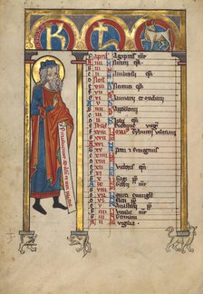 Obadiah; Psalter, about 1240-1250. Creator: Unknown.