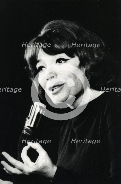 Juliette Greco, French actress and singer, Sweden, 1 July 1964. Artist: Unknown