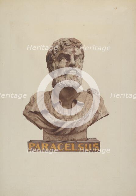 Bust of Paracelsus, c. 1938. Creator: Joseph Goldberg.