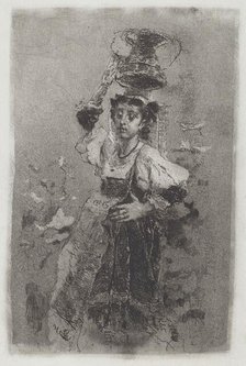 Peasant Woman of the Campagna [Ciociara], 1870s. Creator: Mose, Bianchi.