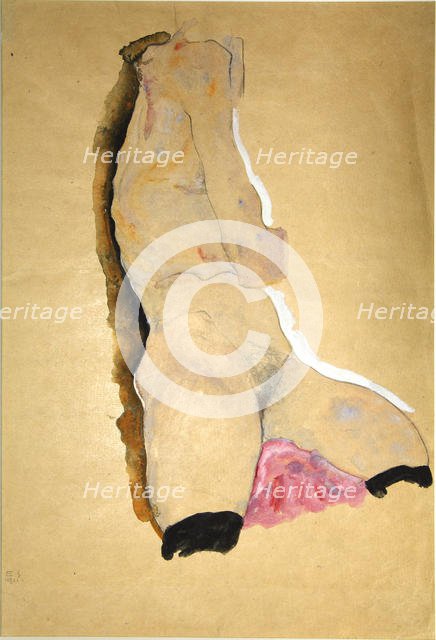 Female torso, 1911. Creator: Schiele, Egon (1890-1918).