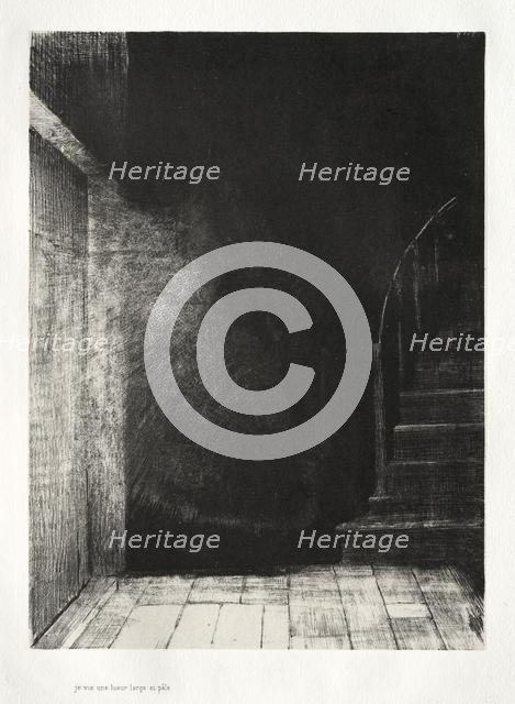 The Haunted House: We Both Saw a Large Pale Light, 1896. Creator: Odilon Redon (French, 1840-1916); Auguste Clot (French, 1858-1936).