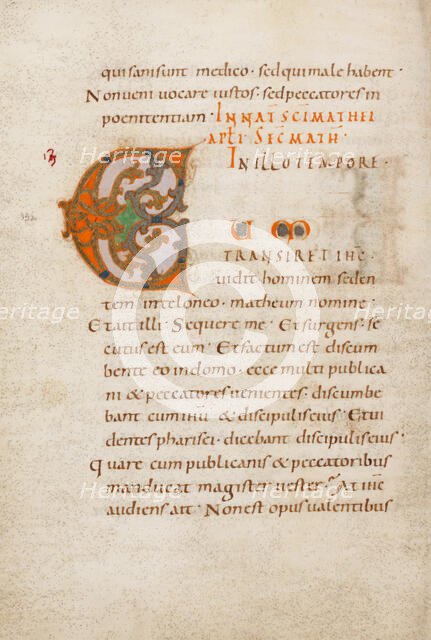 Decorated Initial C; Gospel Lectionary, late 10th century. Creator: Unknown.