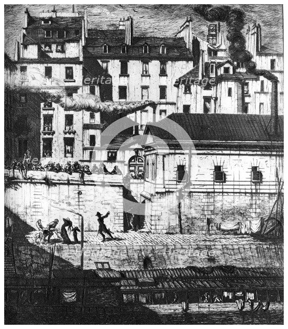 'La Morgue', c1841-1868 (1924). Artist: Charles Meryon
