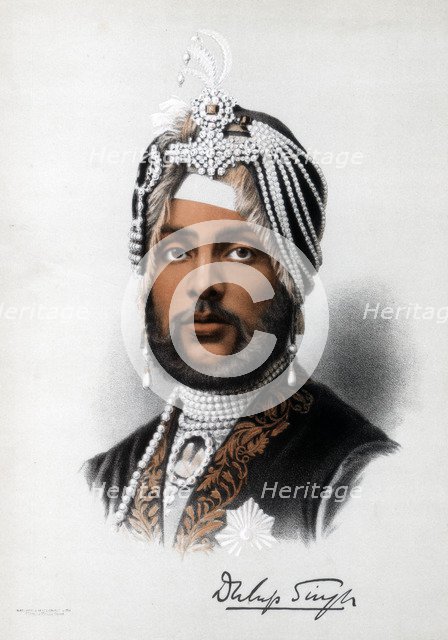 Duleep Singh, Sikh ruler, c1890.Artist: Cassell, Petter & Galpin